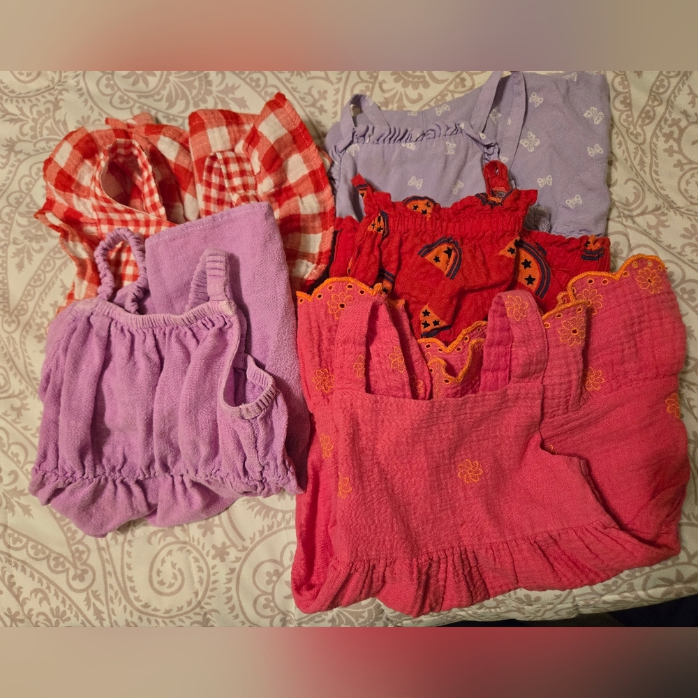 5-pack, 2T, Cat & Jack Summer Toddler Dresses, Romper